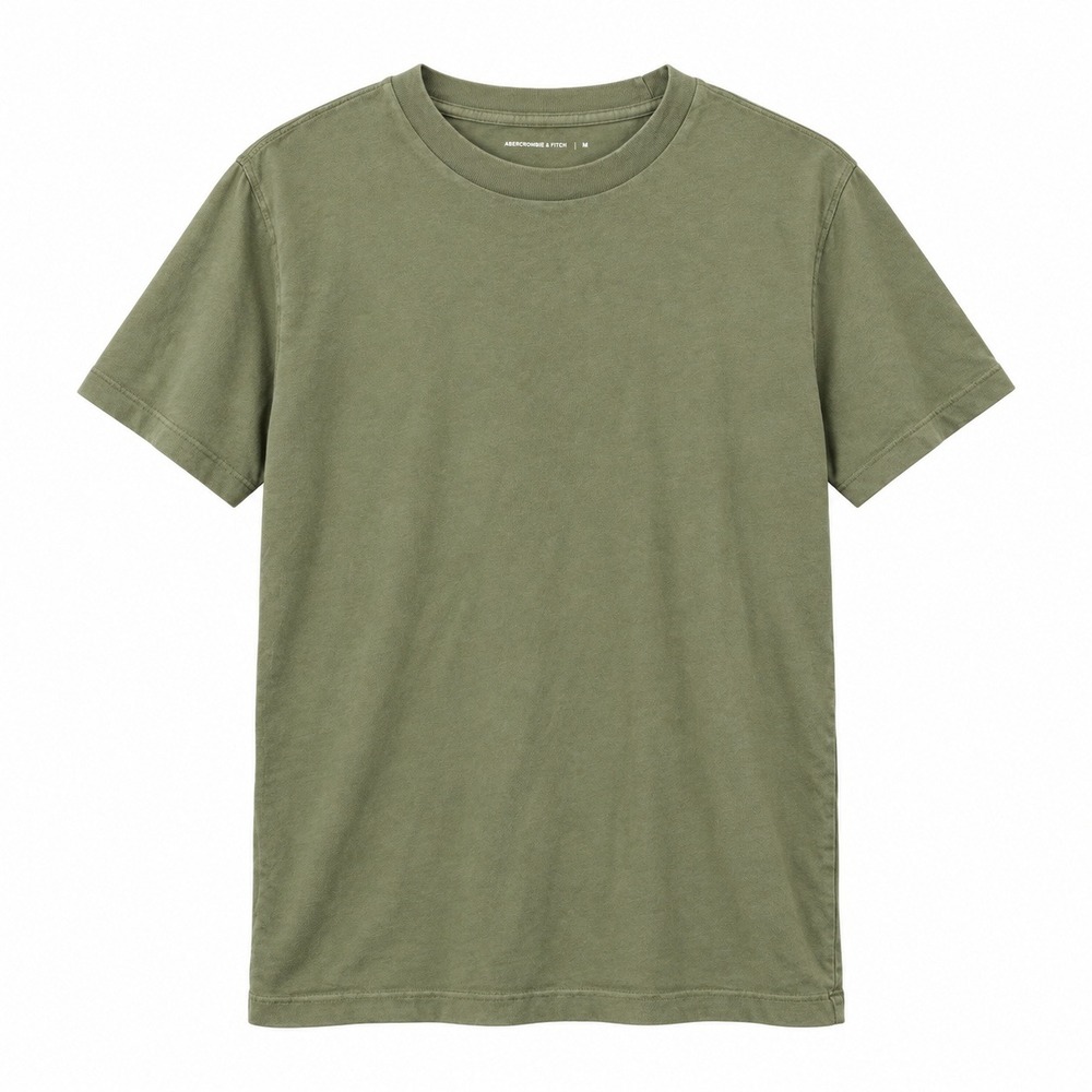 Abercrombie & Fitch Soft AF Essentials Crewneck Tee Sage Green Mens Medium